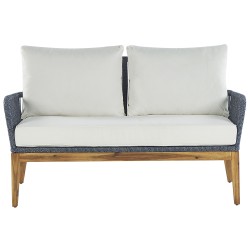 Zestaw ogrodowy ze stolikiem dla 4 osób MERANO Drewno akacjowe Złamana biel