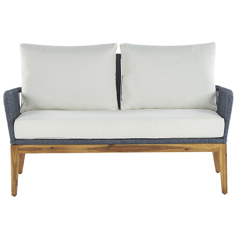 Zestaw ogrodowy ze stolikiem dla 4 osób MERANO Drewno akacjowe Złamana biel