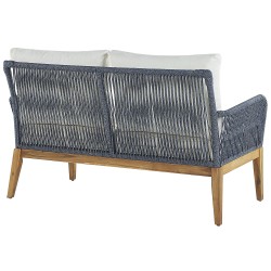 Zestaw ogrodowy ze stolikiem dla 4 osób MERANO Drewno akacjowe Złamana biel