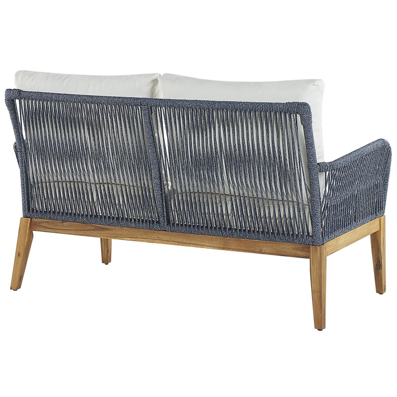 Zestaw ogrodowy ze stolikiem dla 4 osób MERANO Drewno akacjowe Złamana biel