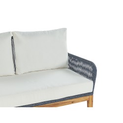 Zestaw ogrodowy ze stolikiem dla 4 osób MERANO Drewno akacjowe Złamana biel