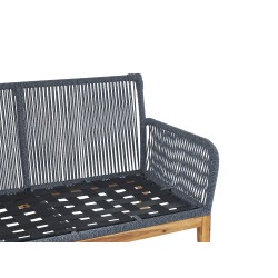 Zestaw ogrodowy ze stolikiem dla 4 osób MERANO Drewno akacjowe Złamana biel