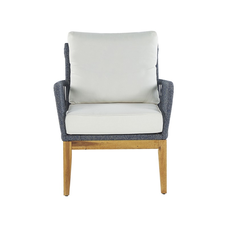 Zestaw ogrodowy ze stolikiem dla 4 osób MERANO Drewno akacjowe Złamana biel