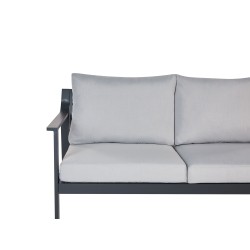 Sofa ogrodowa 3-osobowa jasnoszara KIATO