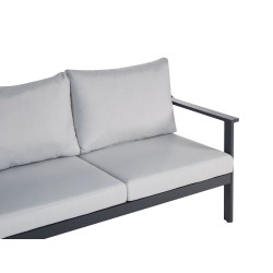 Sofa ogrodowa 3-osobowa jasnoszara KIATO