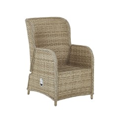 Zestaw ogrodowy ze stolikiem i otomaną dla 2 osób PONZA Technorattan Beżowy