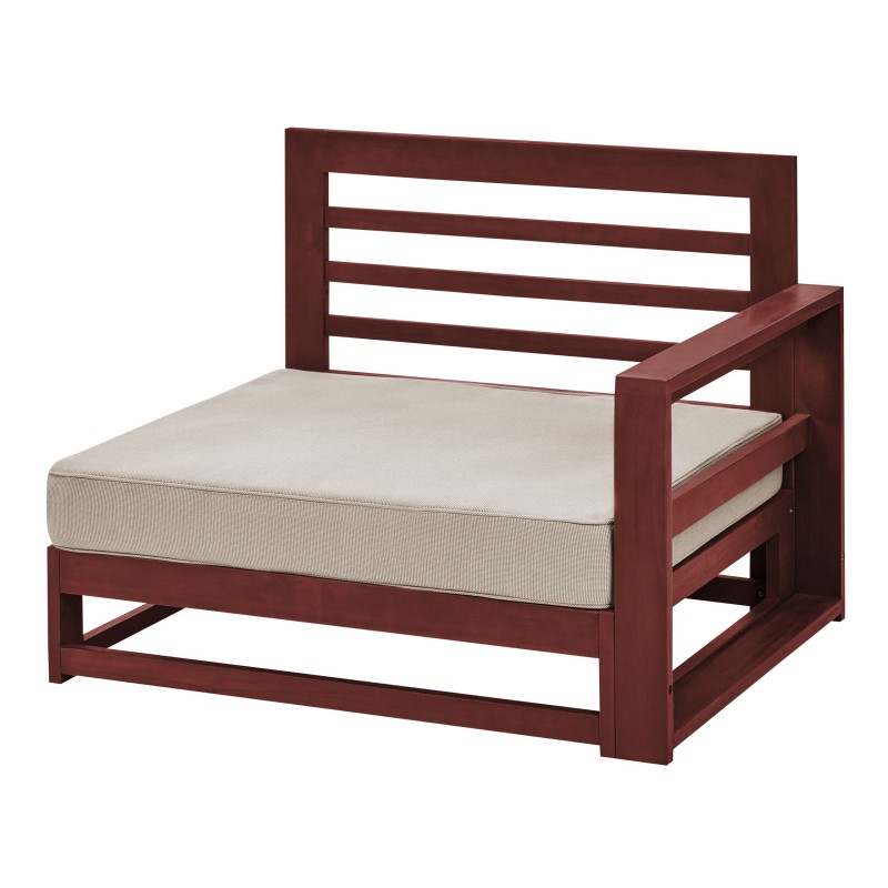 Zestaw ogrodowy ze stolikiem dla 5 osób TIMOR Modułowy Drewno akacjowe Bordowy