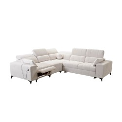 Ecksofa Ballagio III Mix mit Schlaffunktion und Relaxfunktion | Höchste Qualität Flechtwerk, Spring 1102