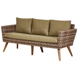 Zestaw ogrodowy ze stolikiem dla 5 osób VITTORIA Technorattan Oliwkowy