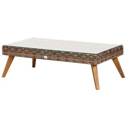 Zestaw ogrodowy ze stolikiem dla 5 osób VITTORIA Technorattan Oliwkowy