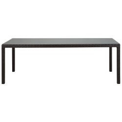 Stół ogrodowy ITALY 220 cm 100 cm Szkło Ciemnobrązowy