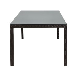 Stół ogrodowy ITALY 220 cm 100 cm Szkło Ciemnobrązowy