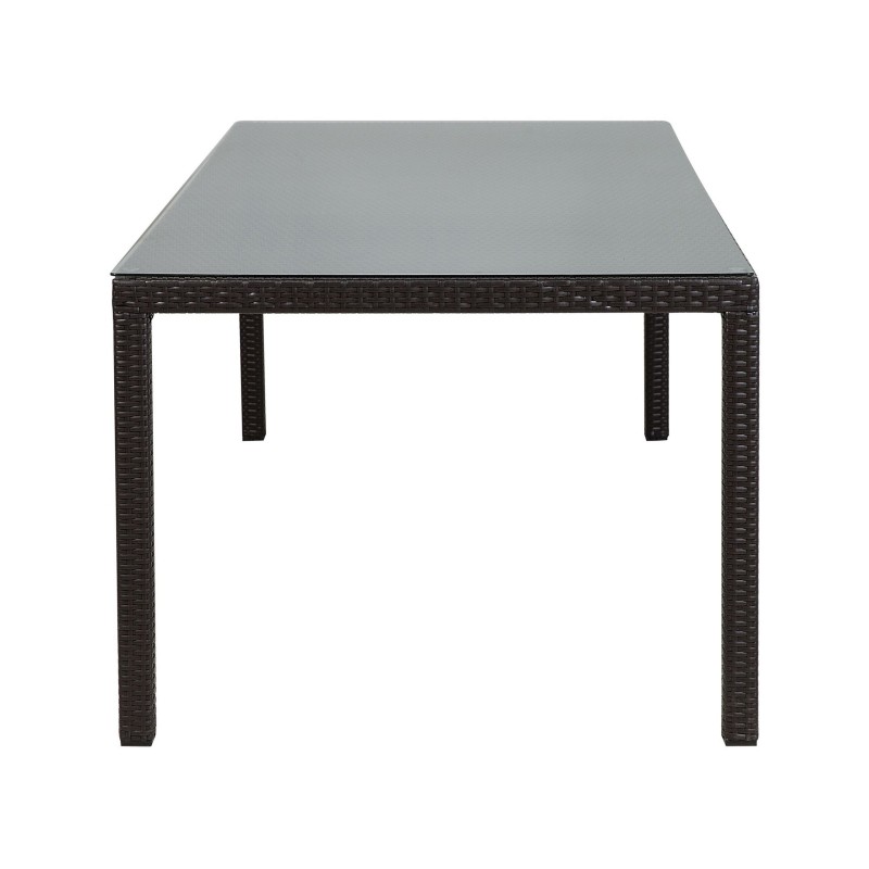 Stół ogrodowy ITALY 220 cm 100 cm Szkło Ciemnobrązowy