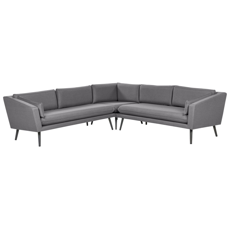 Sofa ogrodowa modułowa 5-osobowa szara LORETELLO