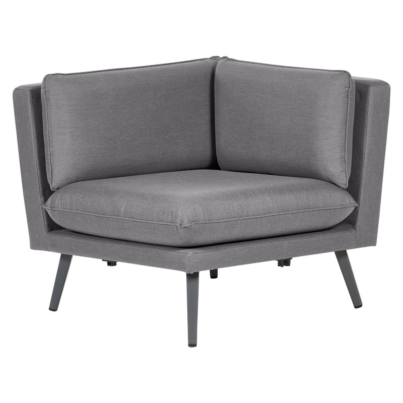 Sofa ogrodowa modułowa 5-osobowa szara LORETELLO