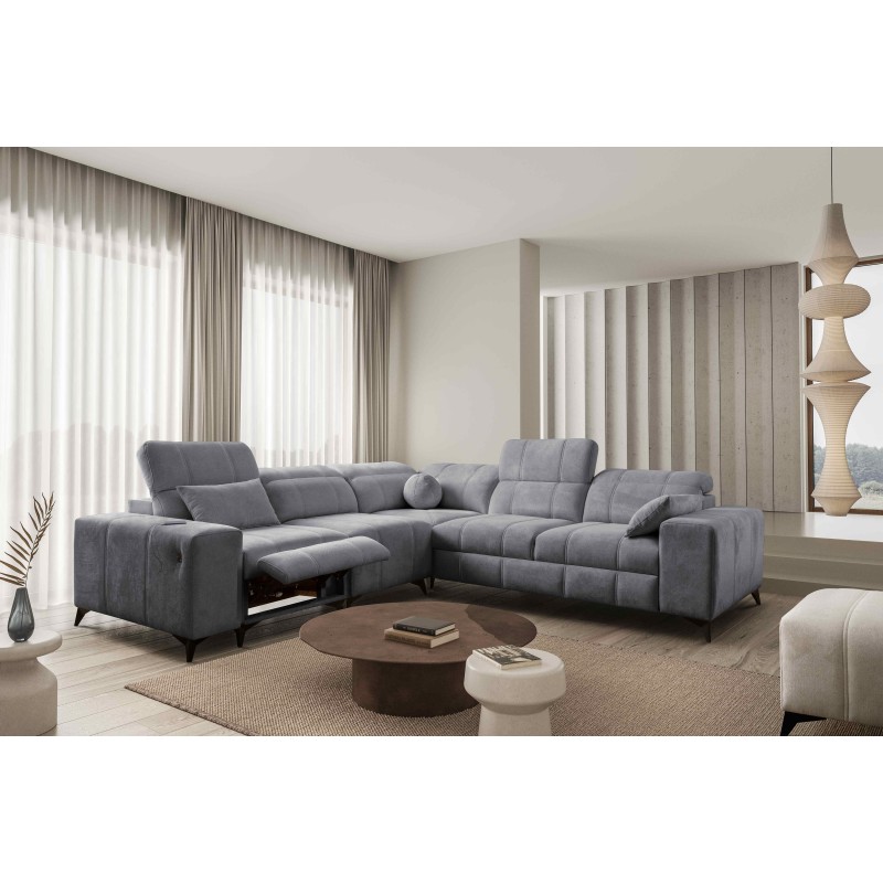 Ecksofa Ballagio III Mix mit Schlaffunktion und Relaxfunktion | Höchste Qualität Geflecht, Spring 1101