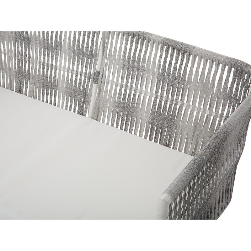 Zestaw ogrodowy ze stolikiem dla 4 osób RAGUSA Technorattan Złamana biel