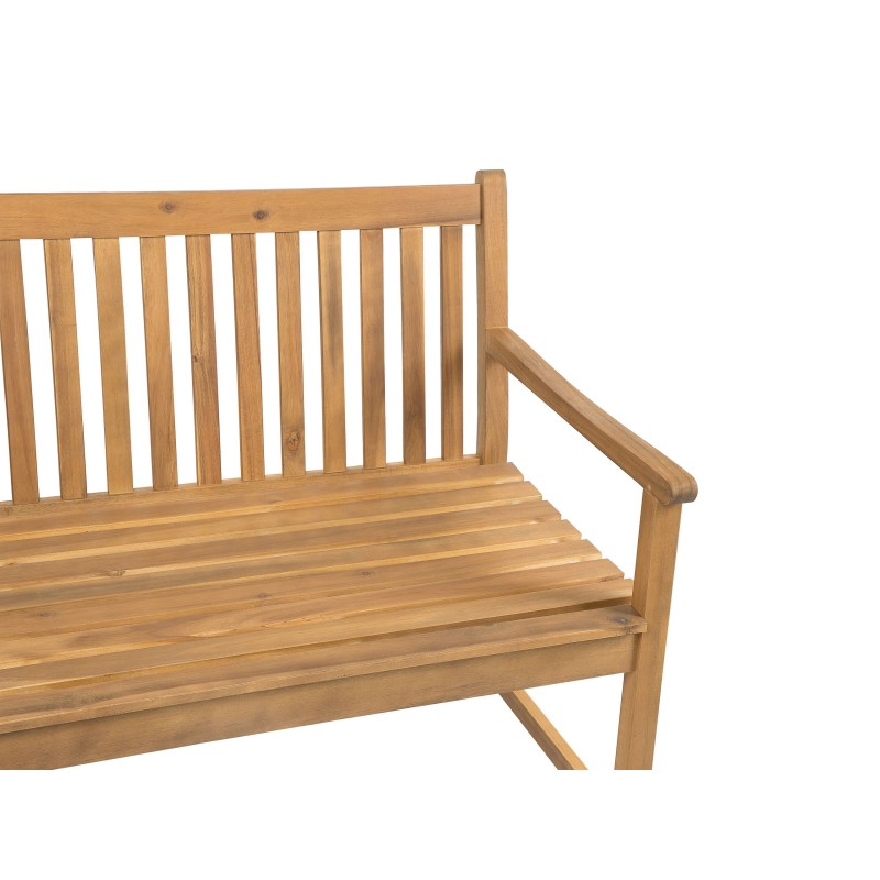 Ławka ogrodowa z poduchą VIVARA 120 cm Certyfikowane drewno akacjowe Bordowy