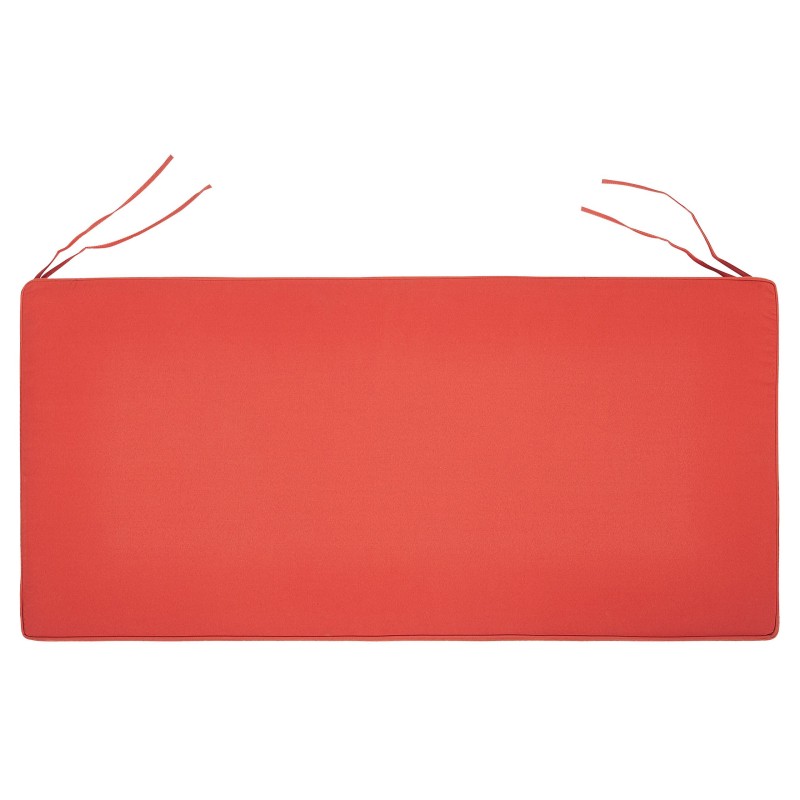 Ławka ogrodowa z poduchą VIVARA 120 cm Certyfikowane drewno akacjowe Bordowy