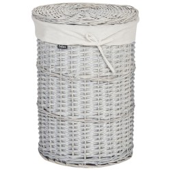 Zestaw 5 koszy wiklinowych biały VAKARI