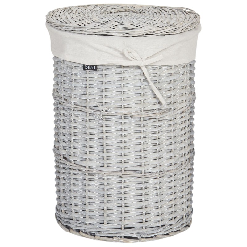 Zestaw 5 koszy wiklinowych biały VAKARI