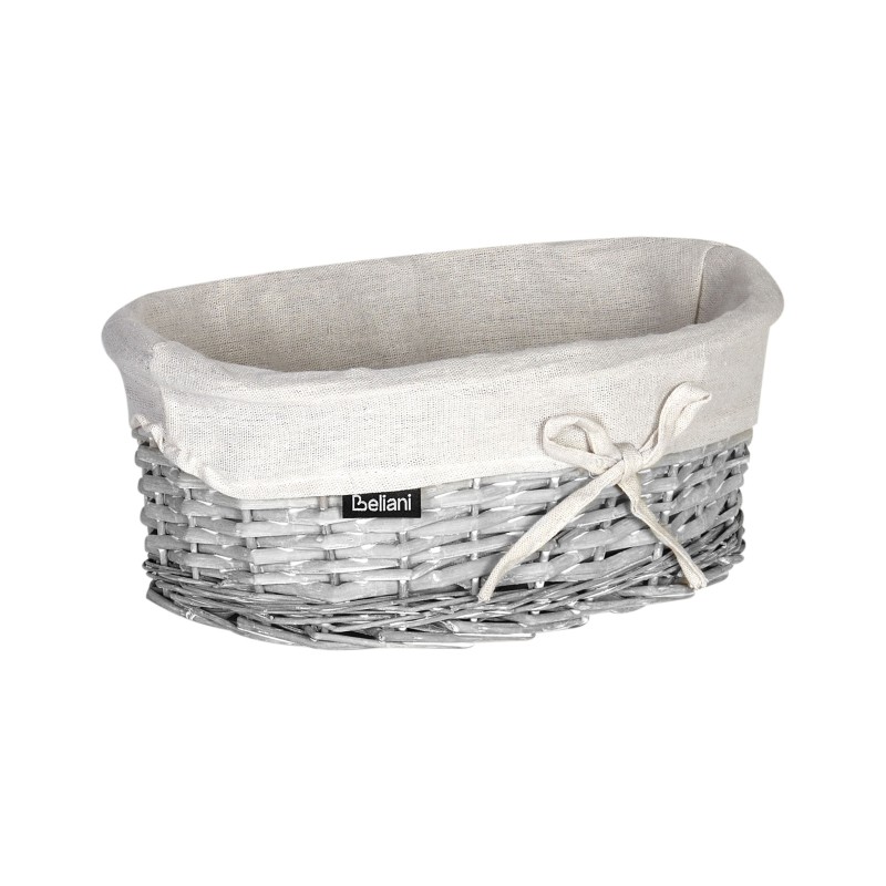 Zestaw 5 koszy wiklinowych biały VAKARI