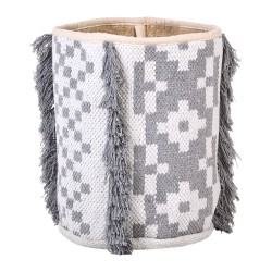 Zestaw 2 koszy KALAI Bawełna Szary