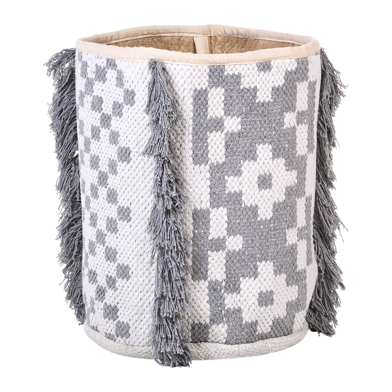 Zestaw 2 koszy KALAI Bawełna Szary