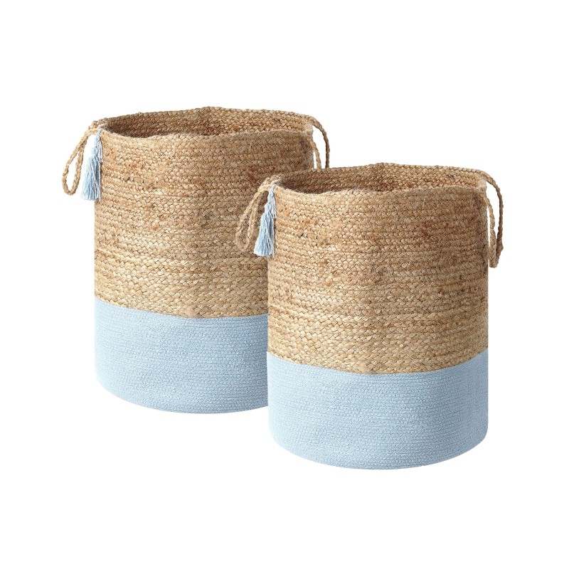 Zestaw 2 koszy GAJAR Juta Błękitny