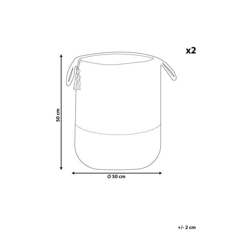 Zestaw 2 koszy GAJAR Juta Błękitny