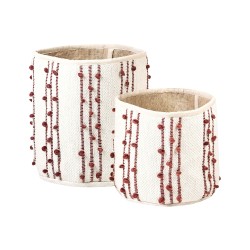 Zestaw 2 koszy KHEL Bawełna Beżowy