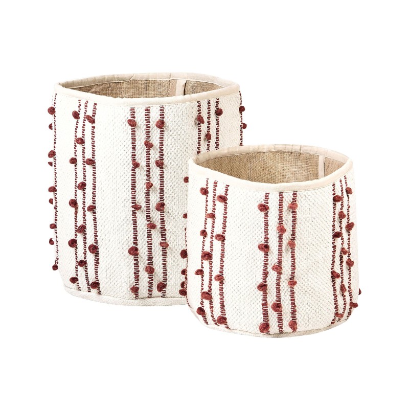 Zestaw 2 koszy KHEL Bawełna Beżowy