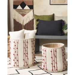 Zestaw 2 koszy KHEL Bawełna Beżowy