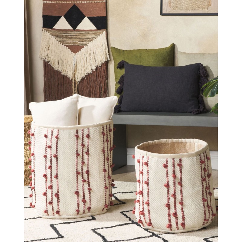 Zestaw 2 koszy KHEL Bawełna Beżowy