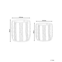 Zestaw 2 koszy KHEL Bawełna Beżowy