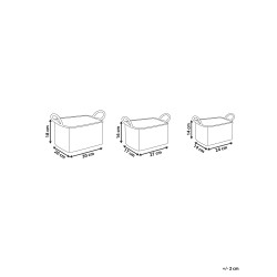 Zestaw 3 koszy HOIAN Trawa morska Naturalny