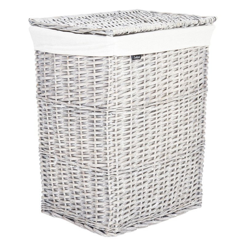 Zestaw 5 koszy wiklinowych biały ELLA