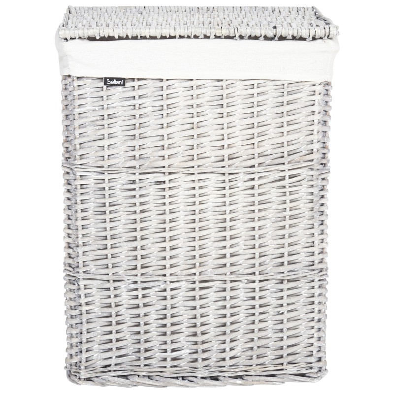 Zestaw 5 koszy wiklinowych biały ELLA