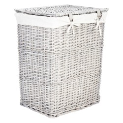 Zestaw 5 koszy wiklinowych biały ELLA