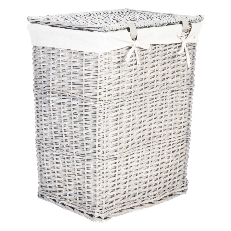 Zestaw 5 koszy wiklinowych biały ELLA