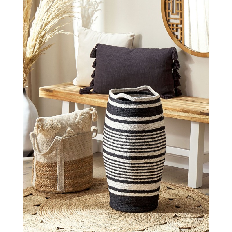 Kosz ARRAH Bawełna Czarny/ biały