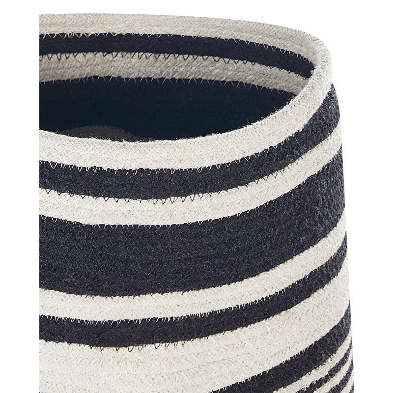 Kosz ARRAH Bawełna Czarny/ biały