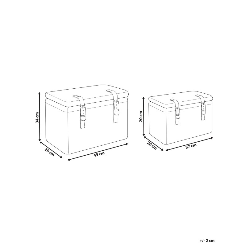Zestaw 2 koszy IRBID Rattan Naturalny