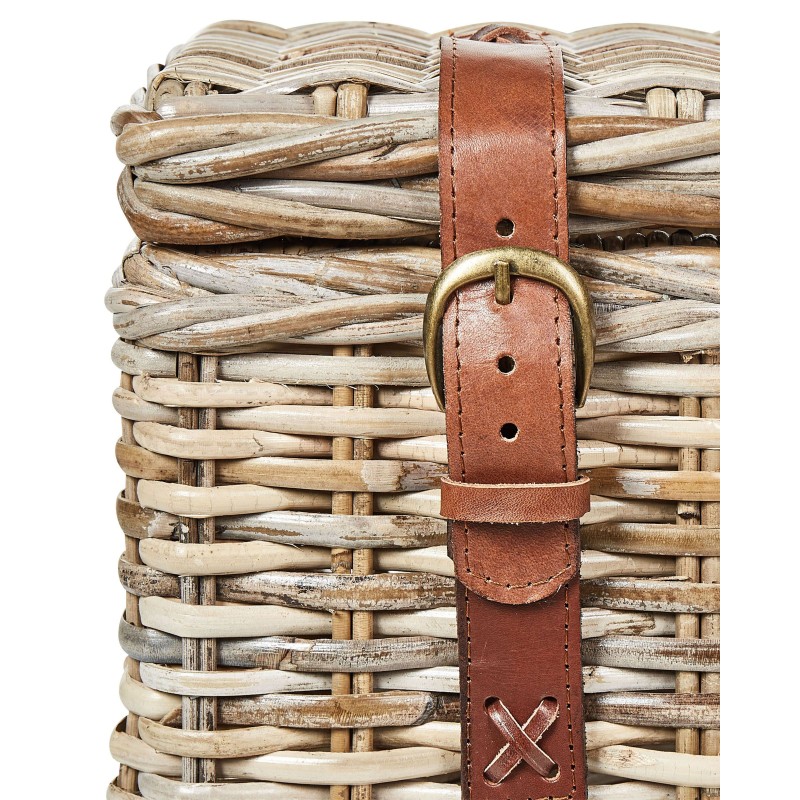 Zestaw 2 koszy IRBID Rattan Naturalny