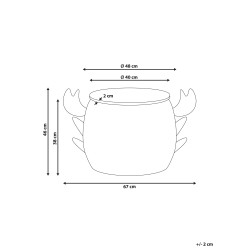 Kosz na zabawki Krab KAKAMAS Plecionka Naturalny