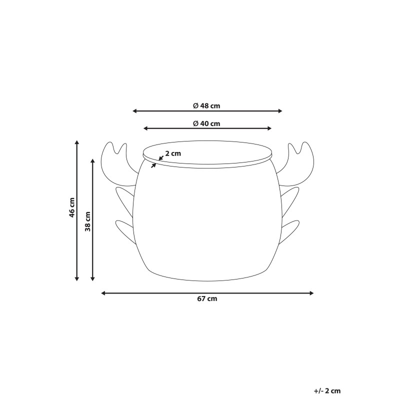 Kosz na zabawki Krab KAKAMAS Plecionka Naturalny