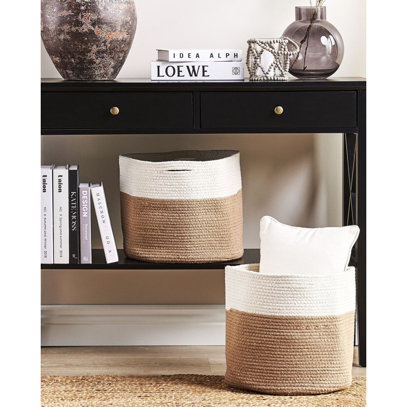 Zestaw 2 koszy ARDESEN Bawełna Naturalny