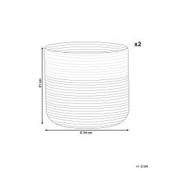 Zestaw 2 koszy ARDESEN Bawełna Naturalny