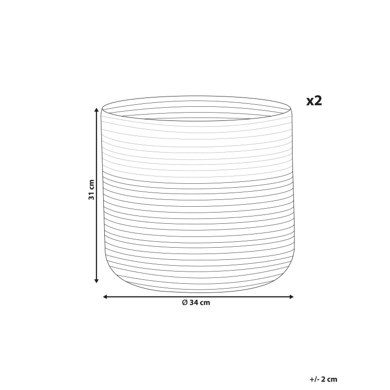 Zestaw 2 koszy ARDESEN Bawełna Naturalny