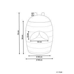 Kosz na zabawki Pszczoła KNYSNA Plecionka Jasnobrązowy
